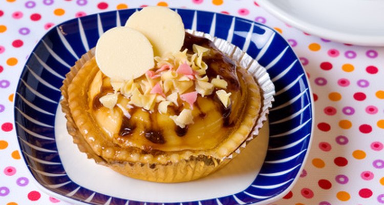 Marzipan is often used as a topping.