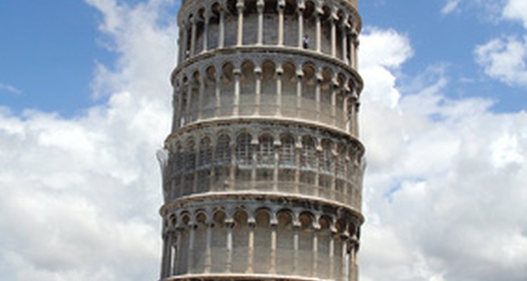 Build a model of the Leaning Tower of Pisa to demonstrate the concept of counterweights.