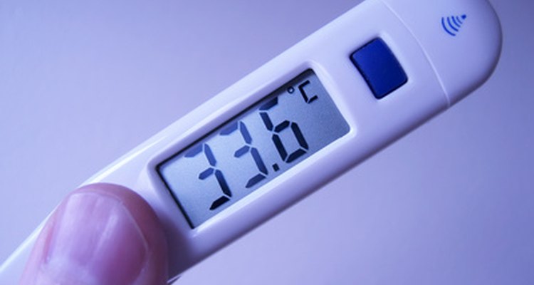A clear display screen makes recording a patient's temperature easier.