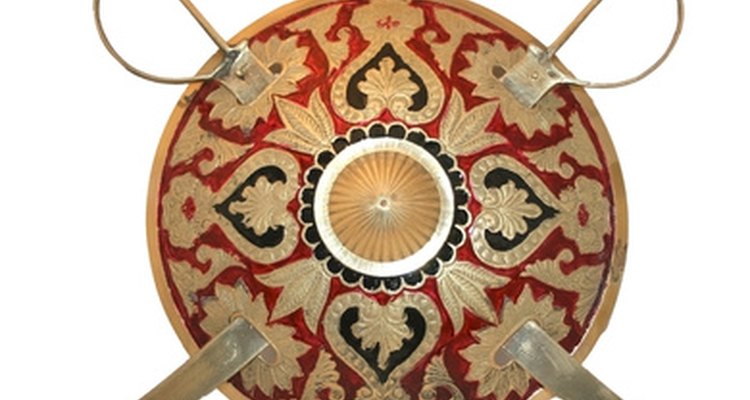 It's easy to make a Greek shield from cardboard.