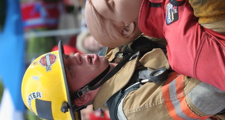 Entrenamiento de un bombero.