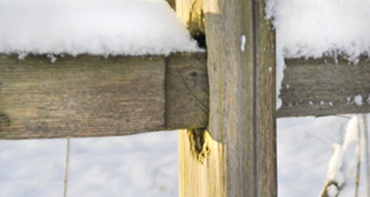 Fence posts should be placed every few feet.