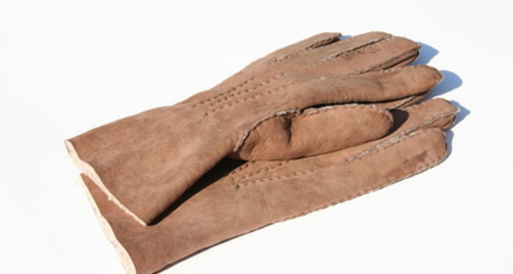 Sheepskin is used not just in coats, but for gloves as well.