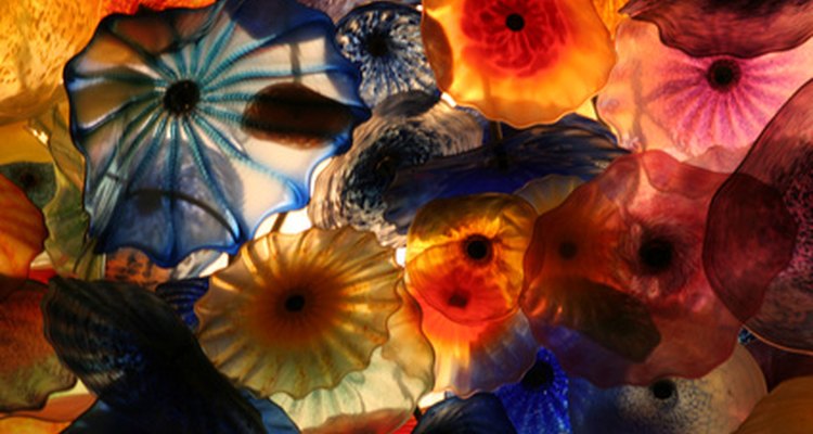 Glass Art with Light Coming Through it