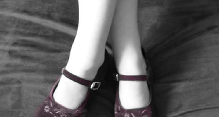 Shoes such as Mary Janes are perfect for the milkmaid costume.