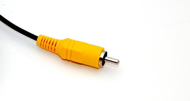 Yellow RCA video cable.