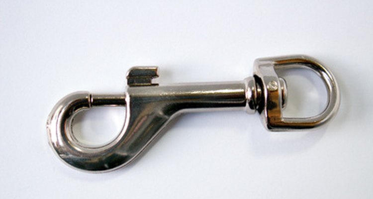 A silver coloured snap hook.