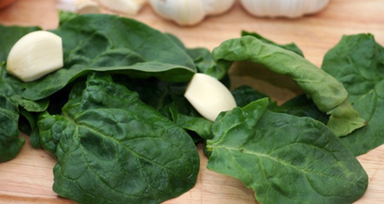 Spinach leaves are among many dark leafy greens high in vitamin A.