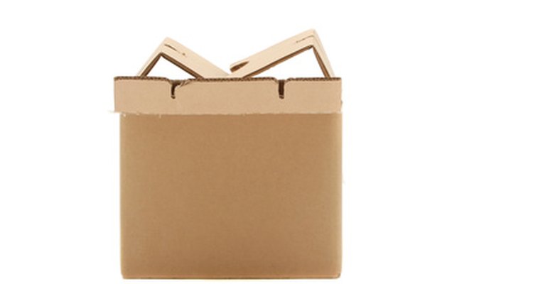 A typical corrugated cardboard box.