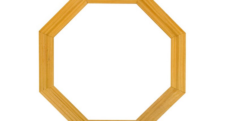 Make an octagon picture frame from pine wood.