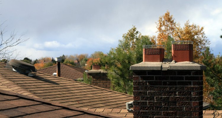 The chimney crown slopes so rain will run off