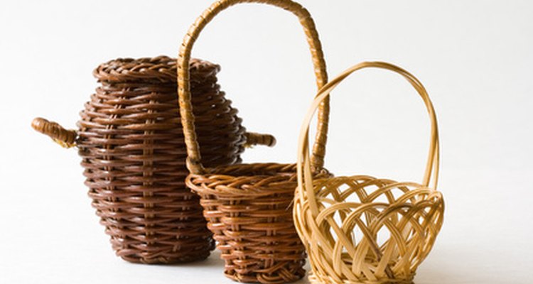 Wicker baskets can be mended with new material.