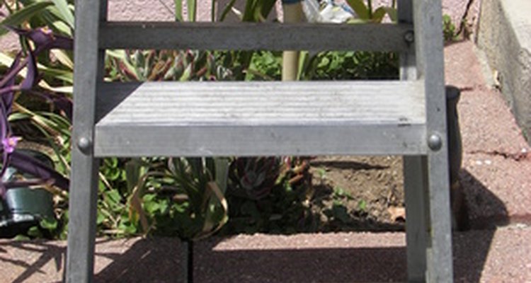 Aluminium step ladders bring cash at a scrap yard.