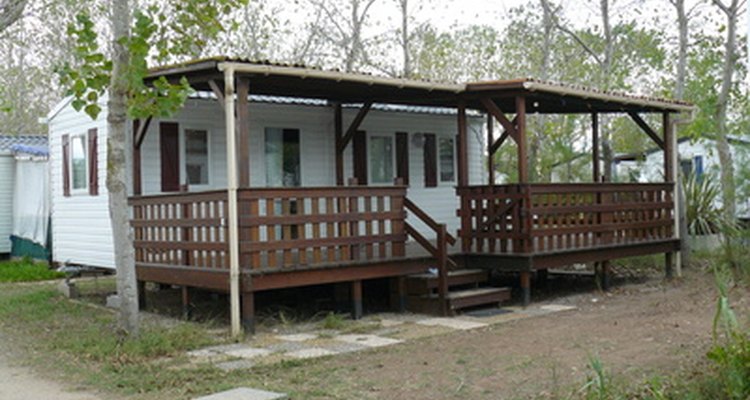 Mobile home extensions provide additional usable living space.