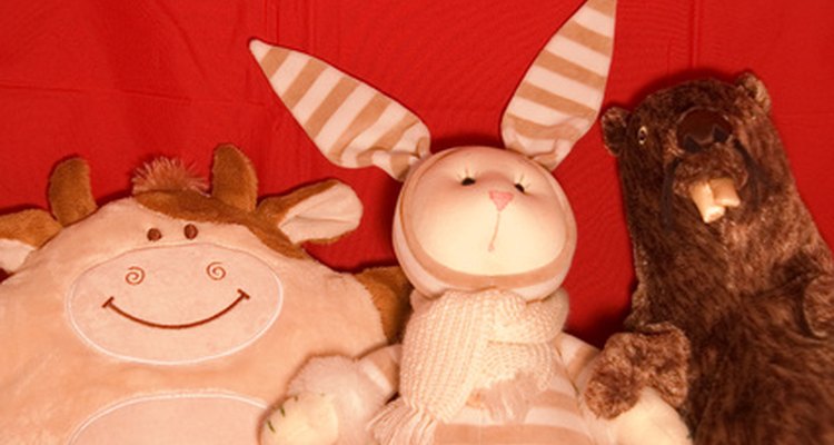 Use toys and puppets to teach children English as a second language.