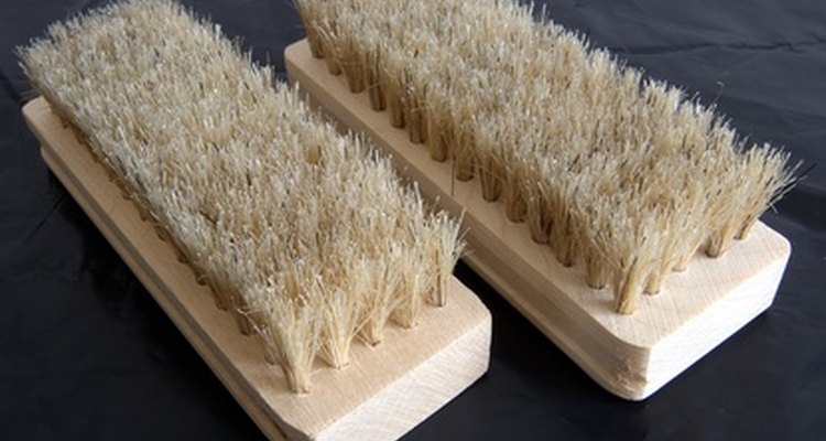 A suede brush is a small brush that helps clean the suede.