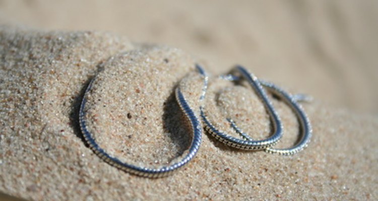 Snake necklaces are a sophisticated alternative to a simple chain.