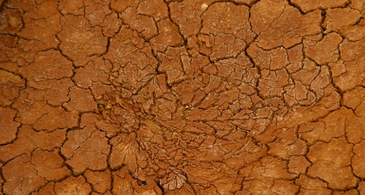 Deixe o barro vermelho secar antes de passar o aspirador
