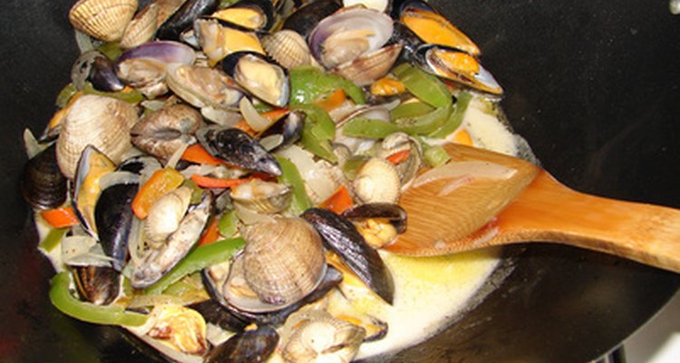 Properly seasoned, a wok will not stick.