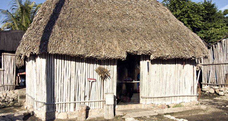 Traditional Mayan-style homes are still built and used today.