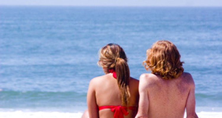 A romantic date idea for teens is visiting a white sandy beach,