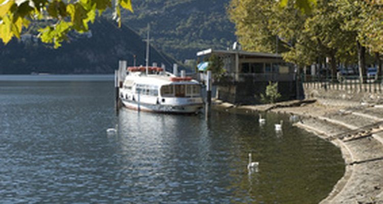 The beach in Lecco, Italy.