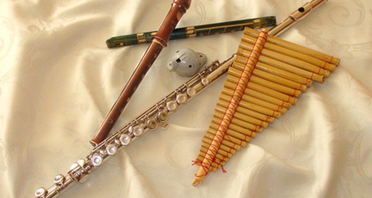 Vários estilos de flautas