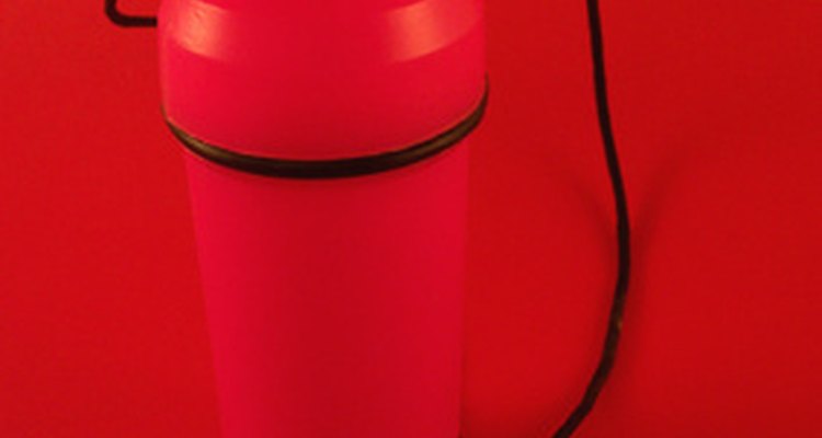 Free standing punching bags can be made at home.