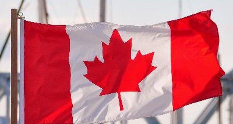 La simbólica hoja de maple en la bandera de Canadá.