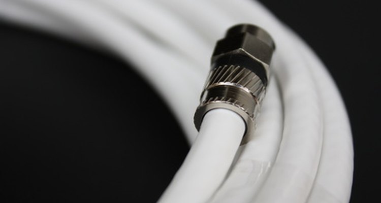 Coaxial cable with threaded coupler on the end for the receiver connection.