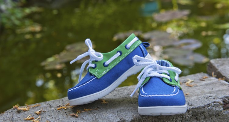 green and blue shoes