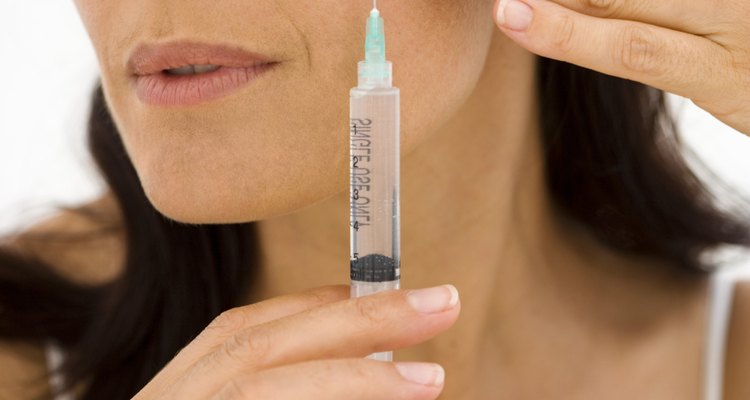 Collagen is injected to provide a more youthful appearance.