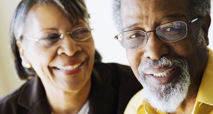 Couple smiling