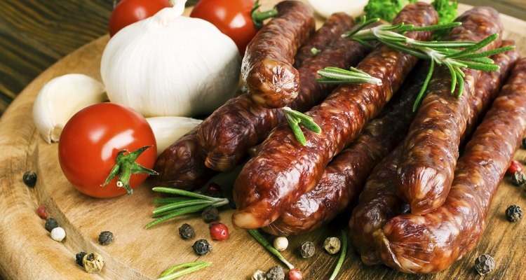 Smoked sausage with rosemary and peppercorns