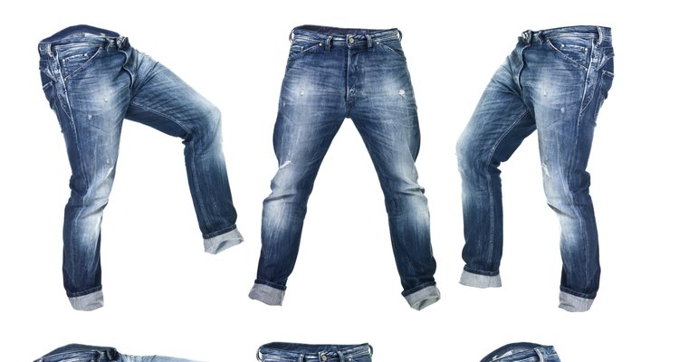 You will have to redye your jeans to get rid of white marks.