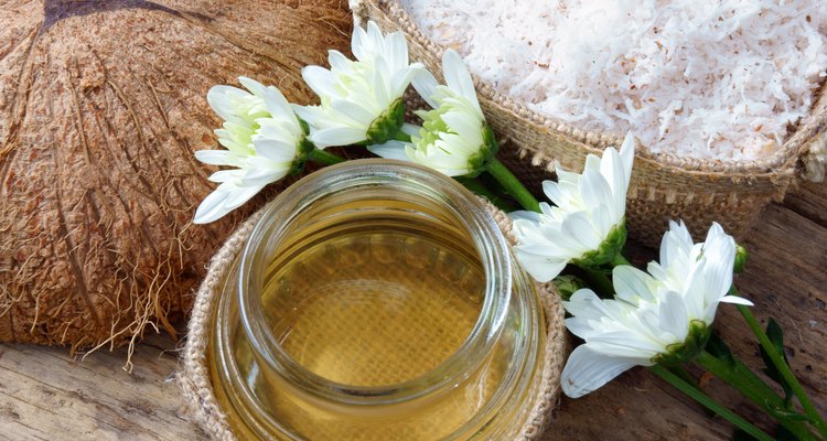 Coconut oil, essential oil, organic cosmetic