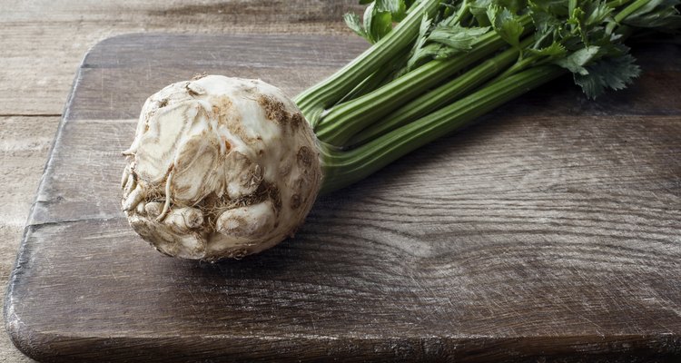 Organic celery  Organic celery root celery and leaves of celery