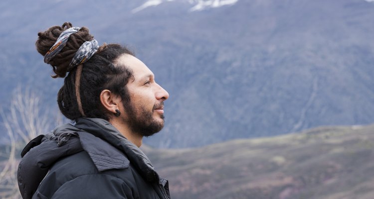 Mountain man in dreadlocks