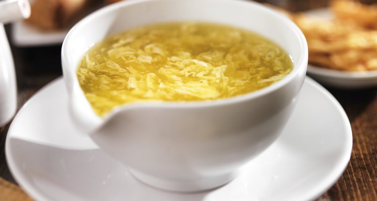 chinese food - bowl of egg drop soup