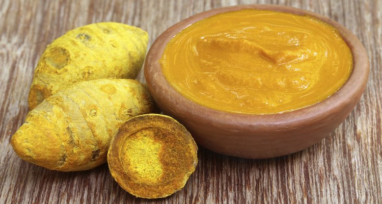 Dried turmeric with paste