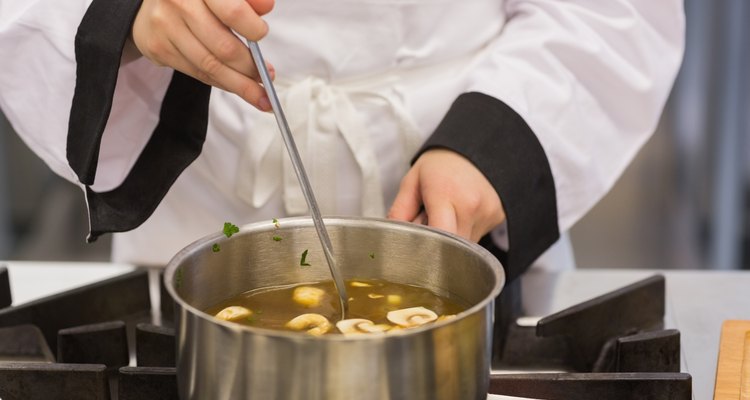 Soup being stirred