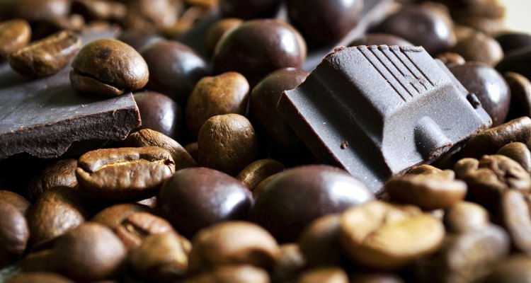 Chocolate and coffee beans