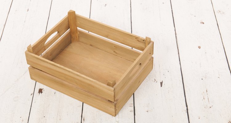 Empty wooden crate to fill