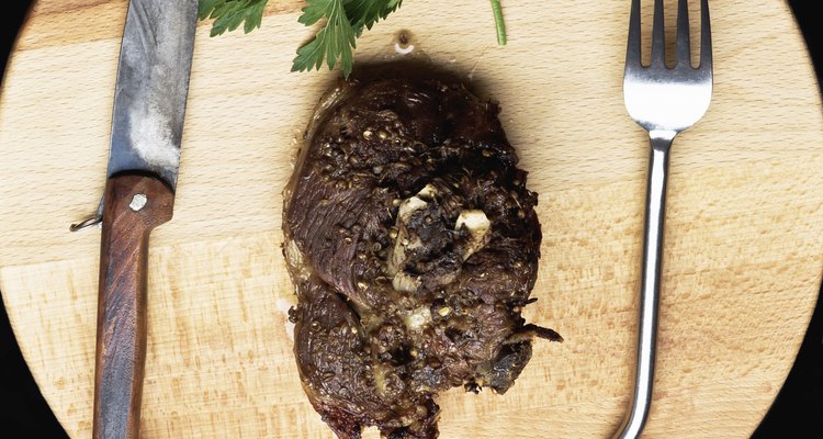Fresh lamb meat steak