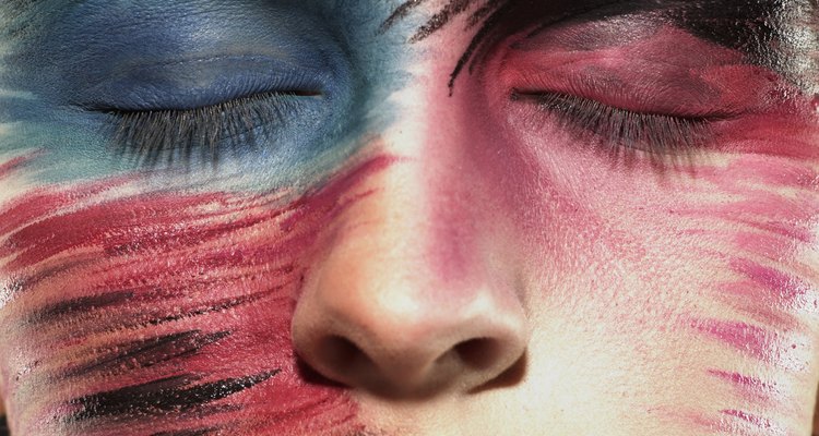 Dyeing your face with food colouuring is a creative form of expression.