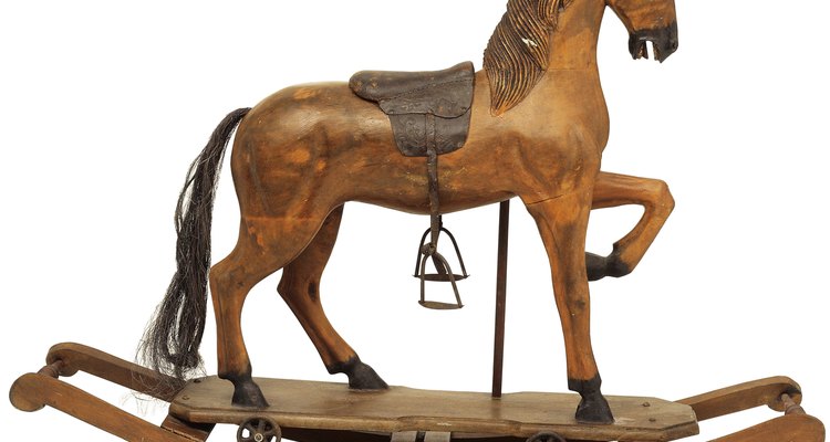 Traditional rocking horses have tails made from horse hair.