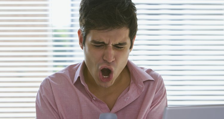 Man screaming at cell phone