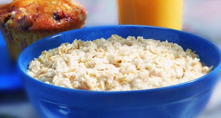 La avena es una comida práctica para el microondas.