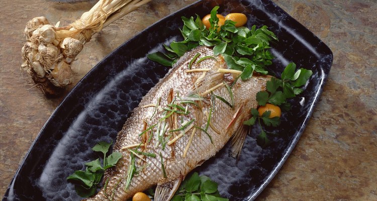 When you clean your sea bream you can leave the tail on for presentation.