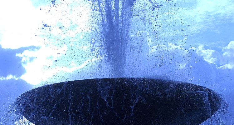 Fountains are often set in raised ponds.